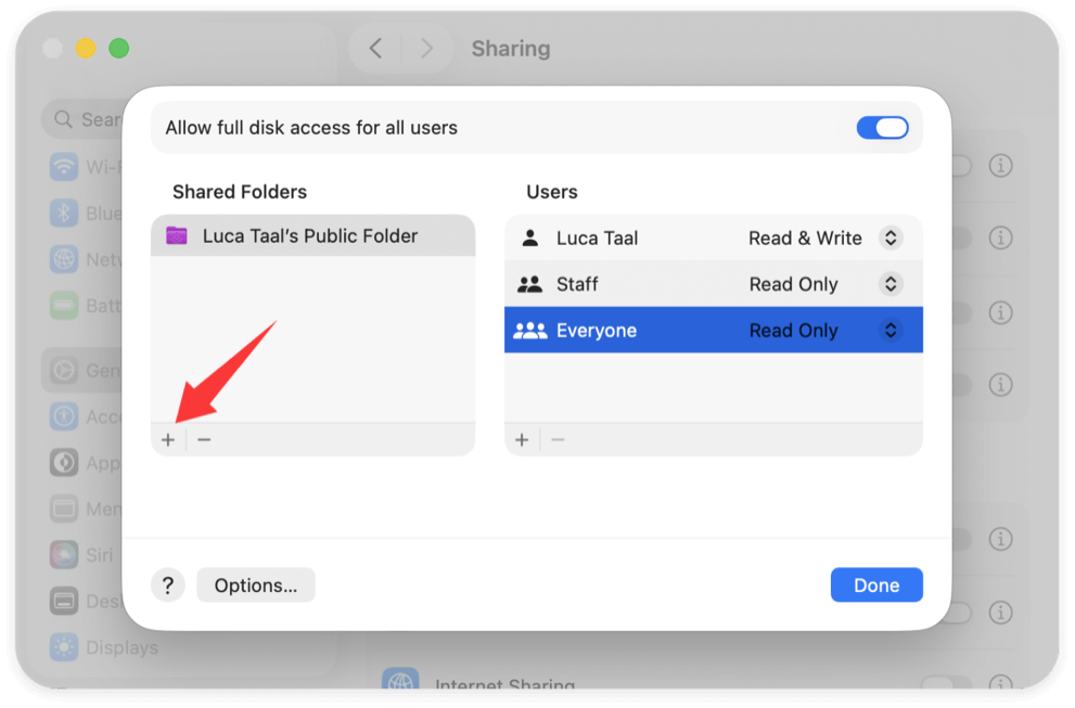 file sharing on Mac