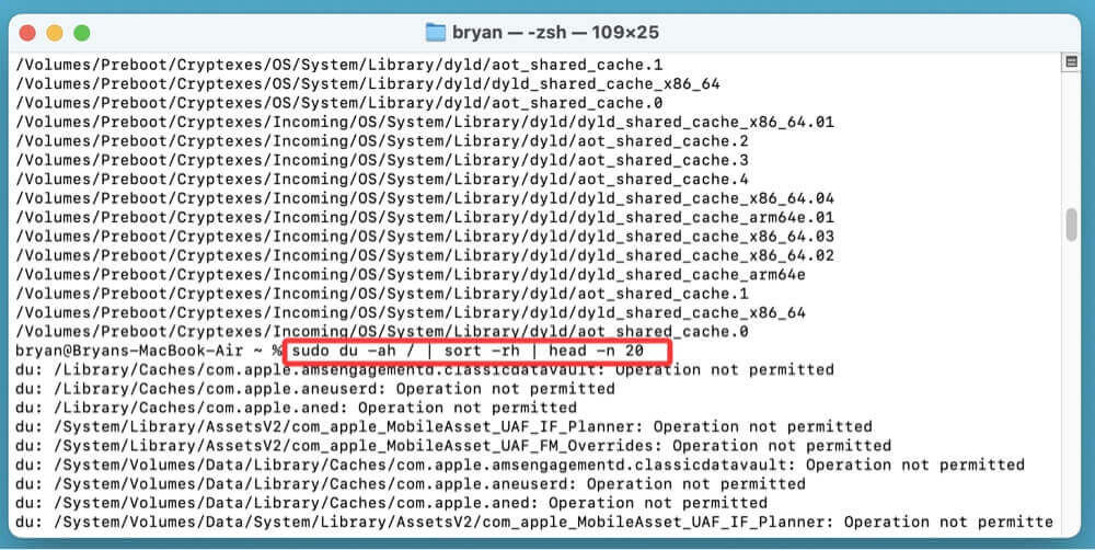 find large files on Mac