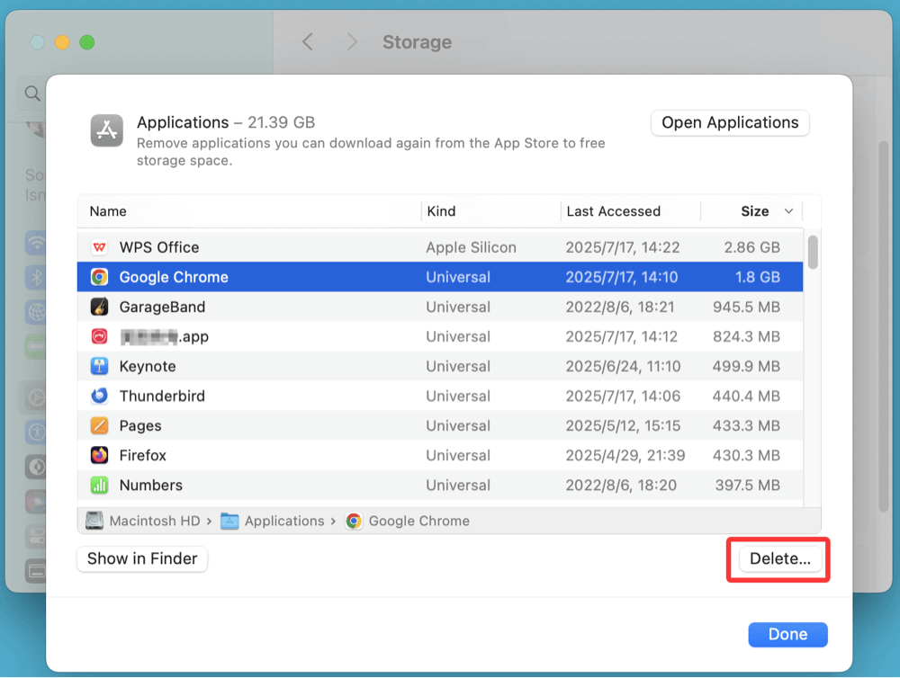 find large files on Mac