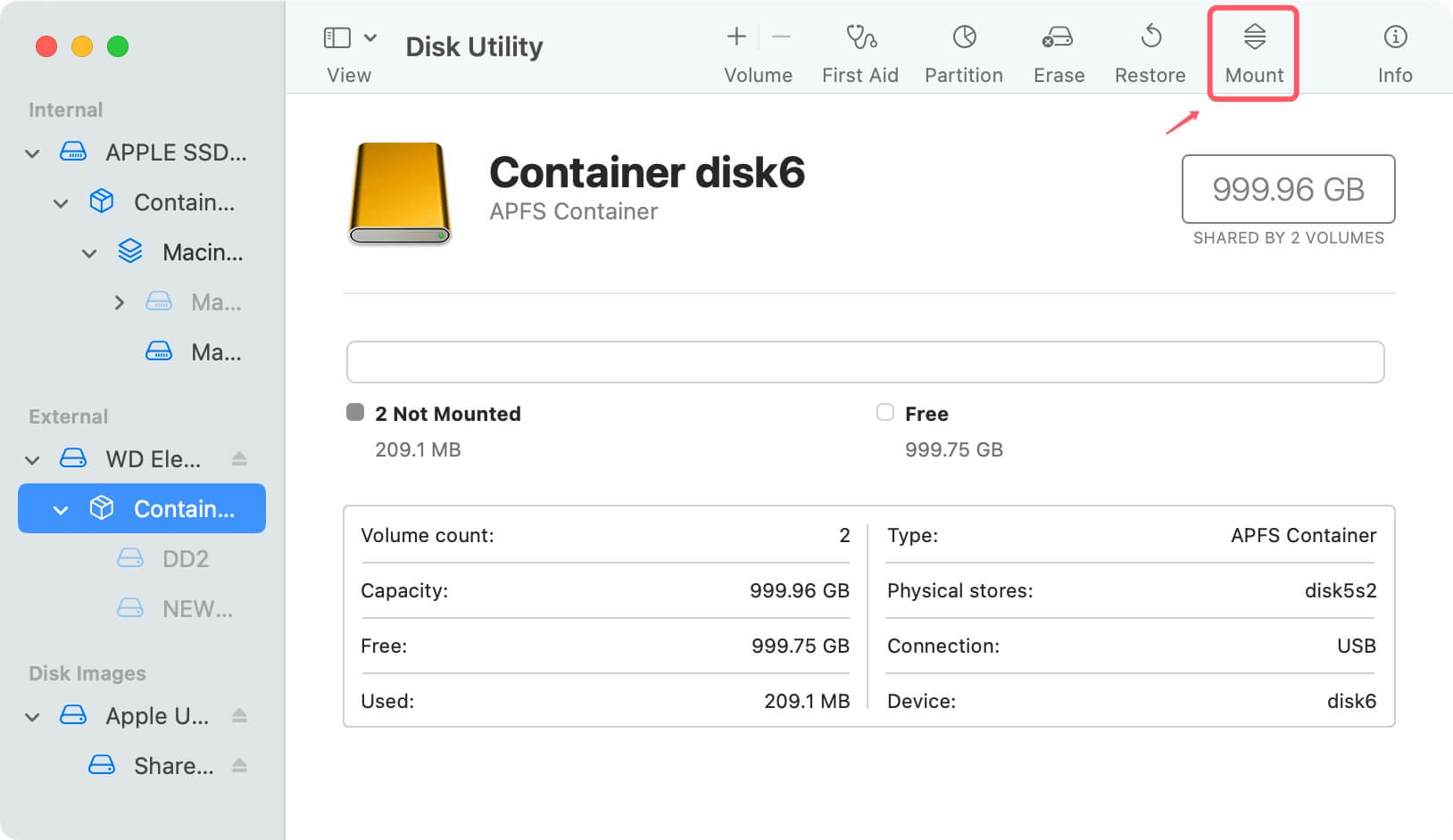 Dealing with an unmountable APFS container