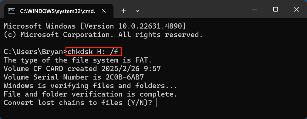 Fix Corrupted CF Card and Recover Data
