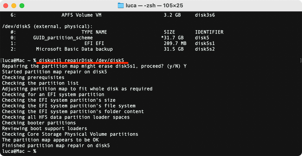 fix corrupted/damaged USB flash drive on Mac