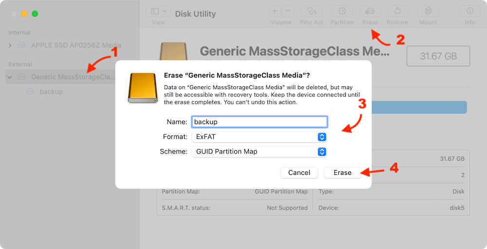fix corrupted/damaged USB flash drive on Mac