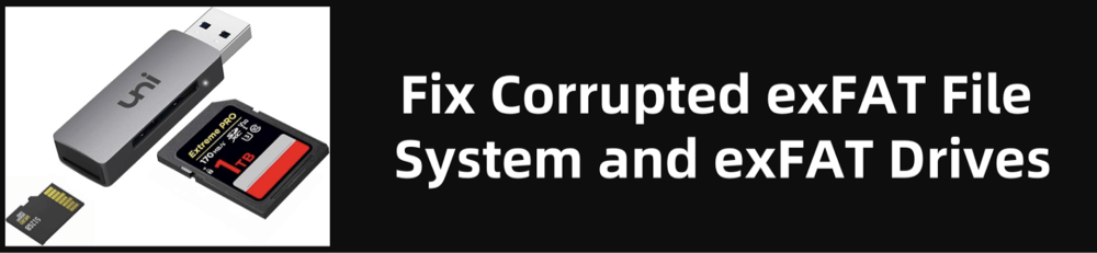 fix a corrupted exFAT file system