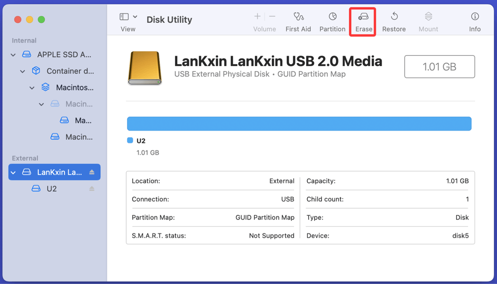 fix a corrupted exFAT file system