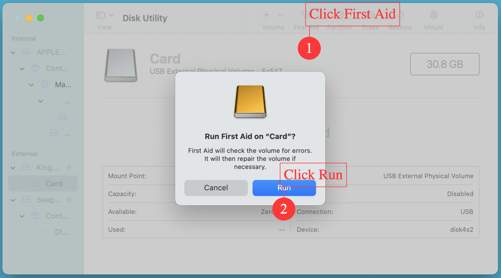 Fix com.apple.DiskManagement.disenter error 49180 on Mac