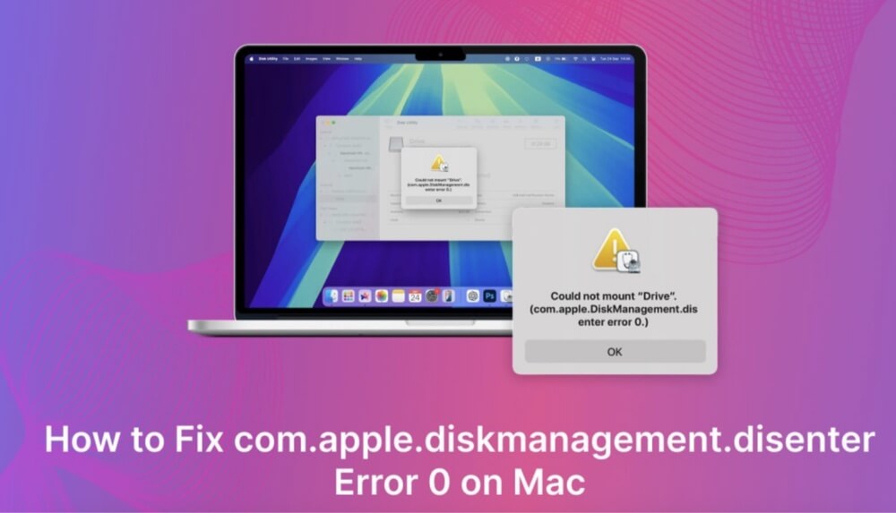 Fix com.apple.DiskManagement.disenter error 0 on Mac