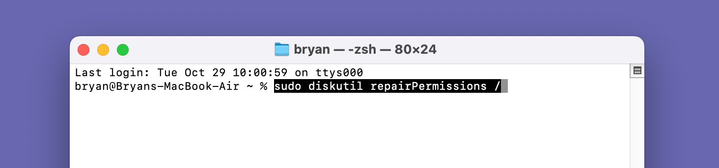 Use Terminal Commands to Fix System Files