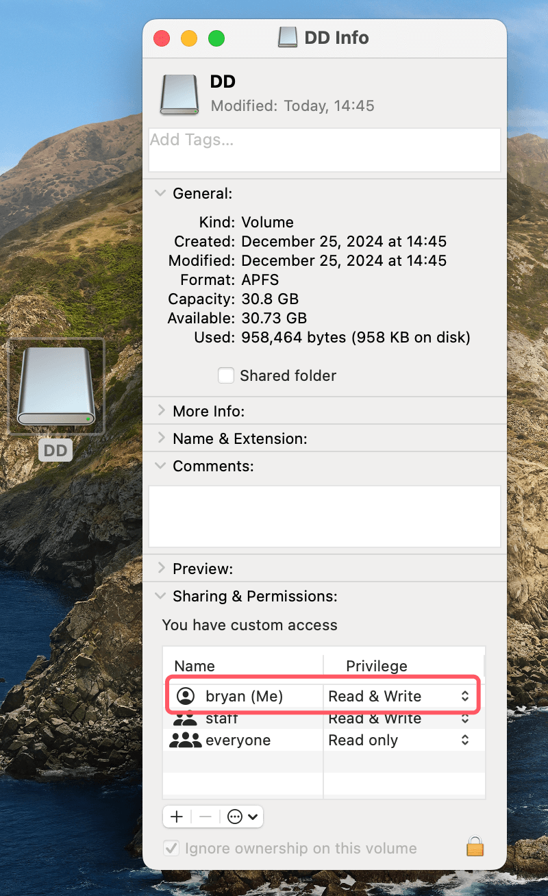 Fix External Hard Drive Read-Only on macOS Catalina