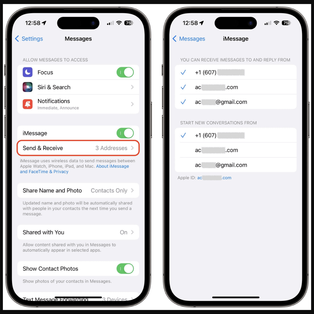messages not syncing