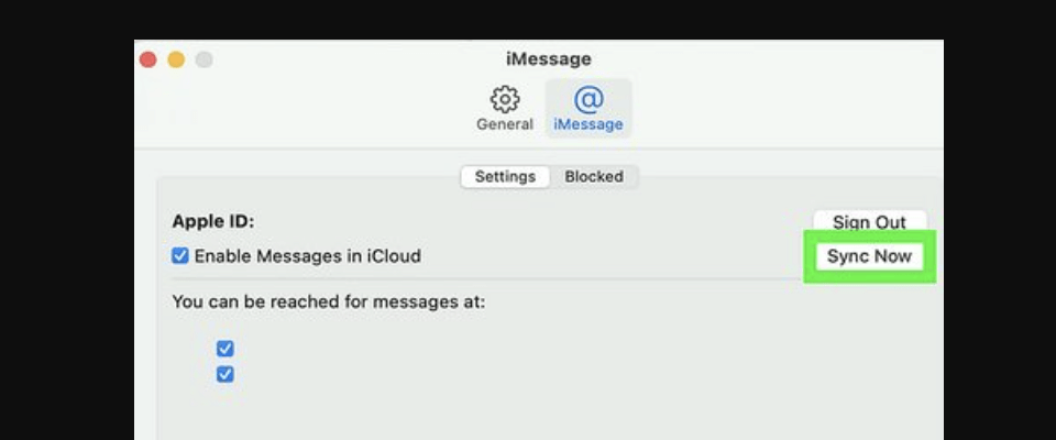 messages not syncing
