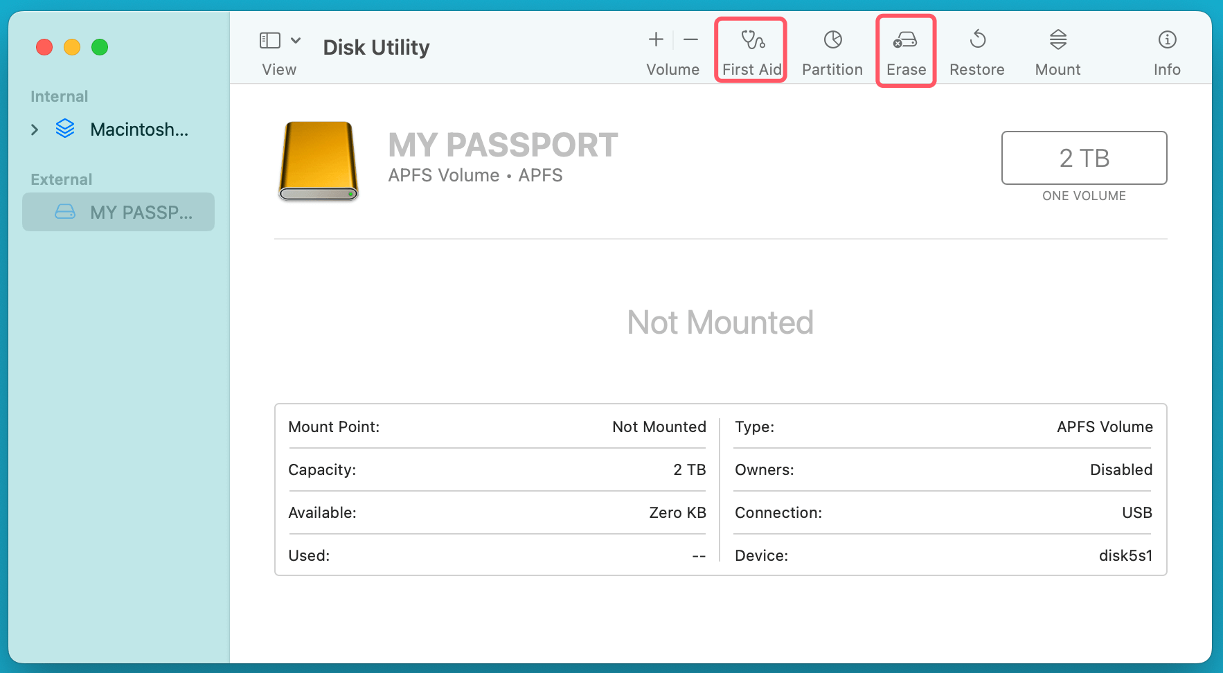 WD My Passport access denied