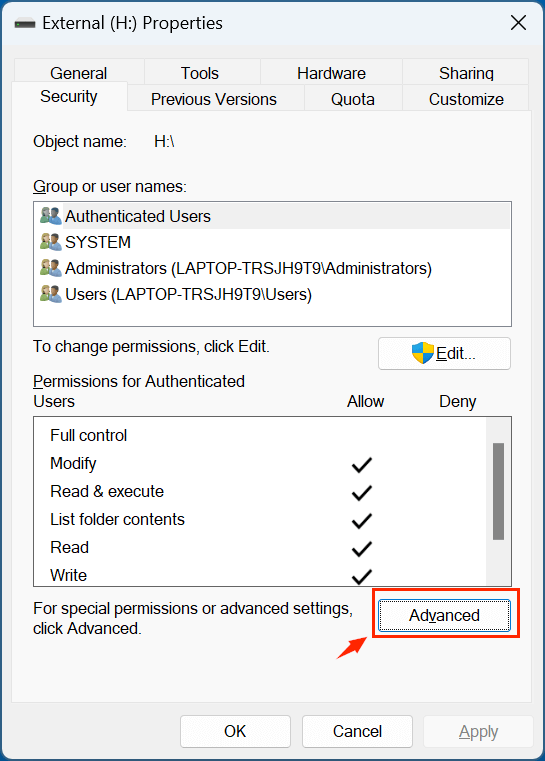 WD My Passport access denied