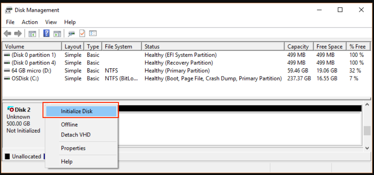 internal drive is not showing up on Windows