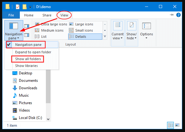 C drive not showing up