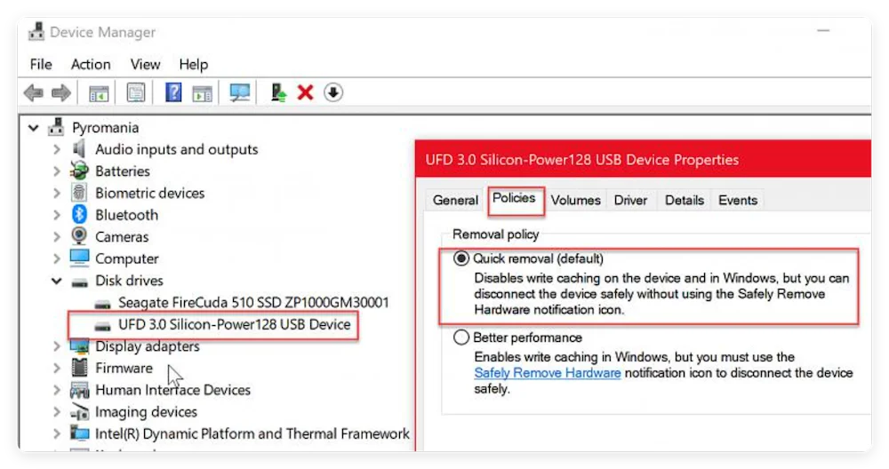 fix cannot ejected external hard drive on Windows