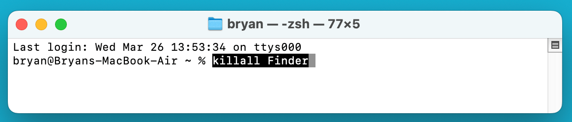 killall Finder