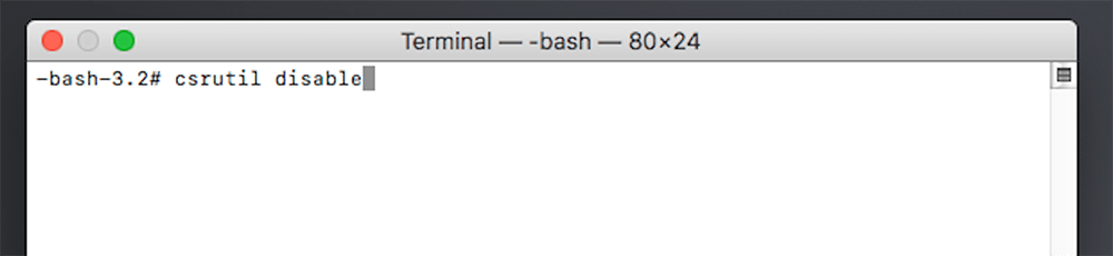 Disable System Integrity Protection
