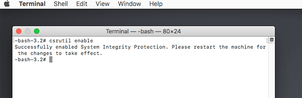 Disable System Integrity Protection
