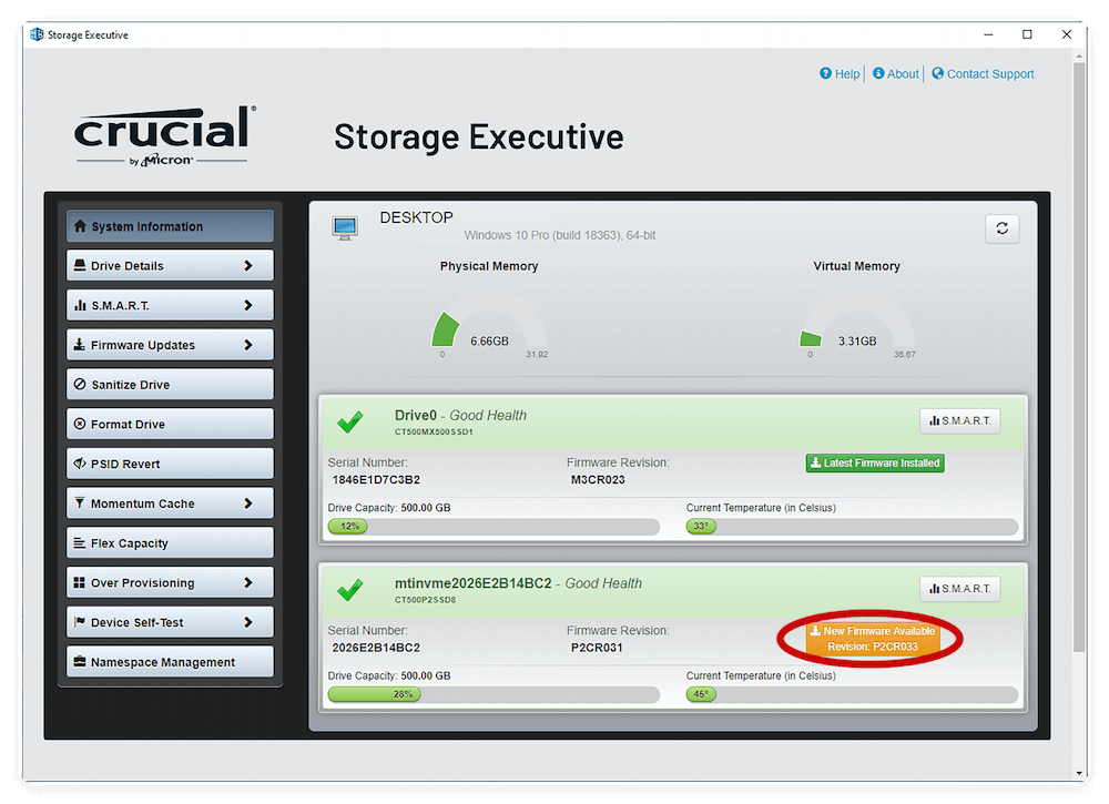 Crucial P3 SSD not showing up