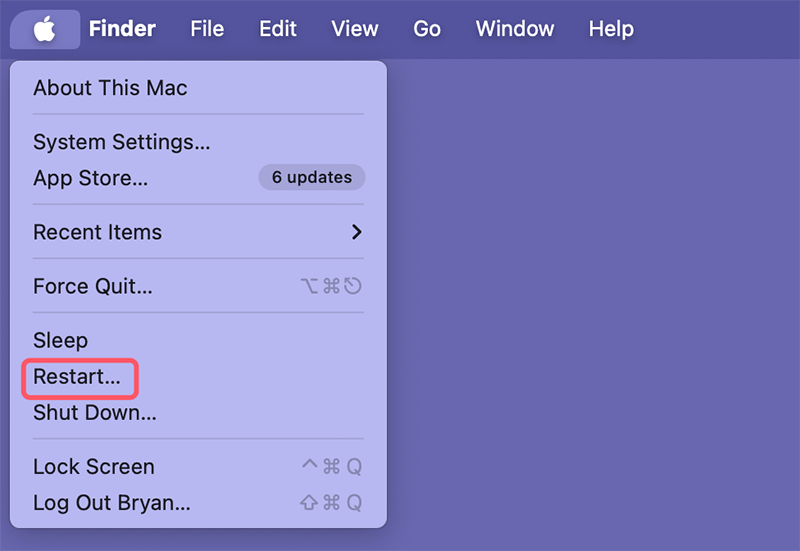Restart Your Mac