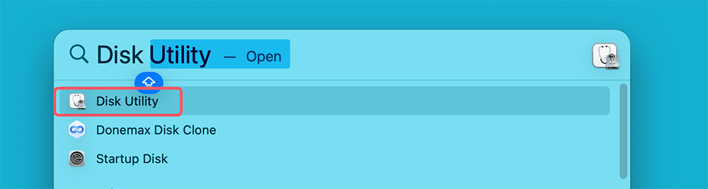 Open Disk Utility