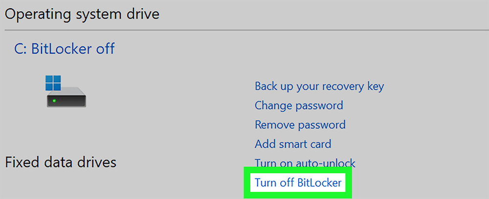 Disable or Enable BitLocker