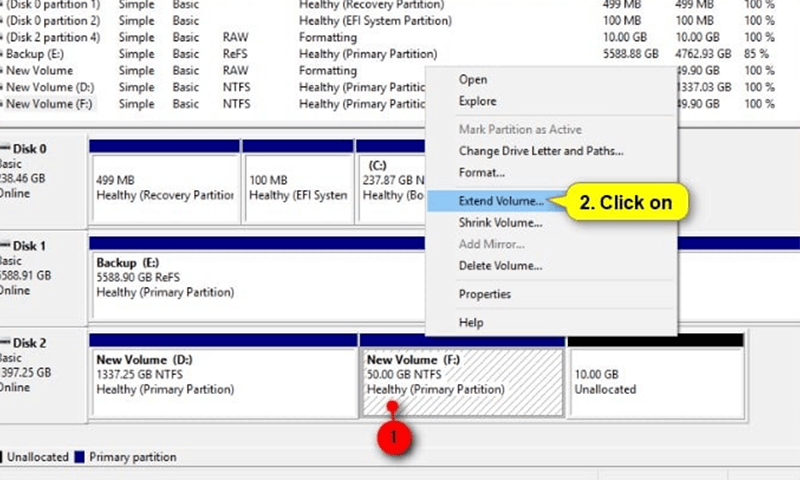 Merge Existing Partitions (Windows)