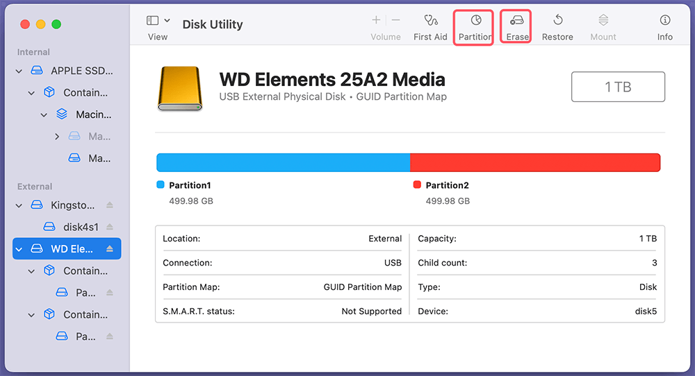 Merge Existing Partitions (macOS)