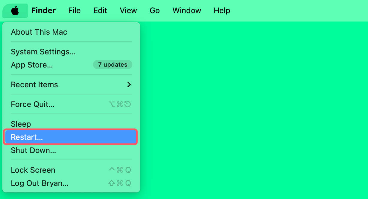 Restart Your Mac