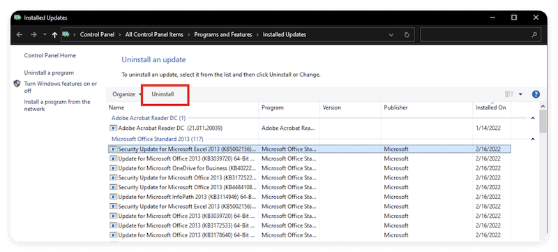 fix black screen after Windows update