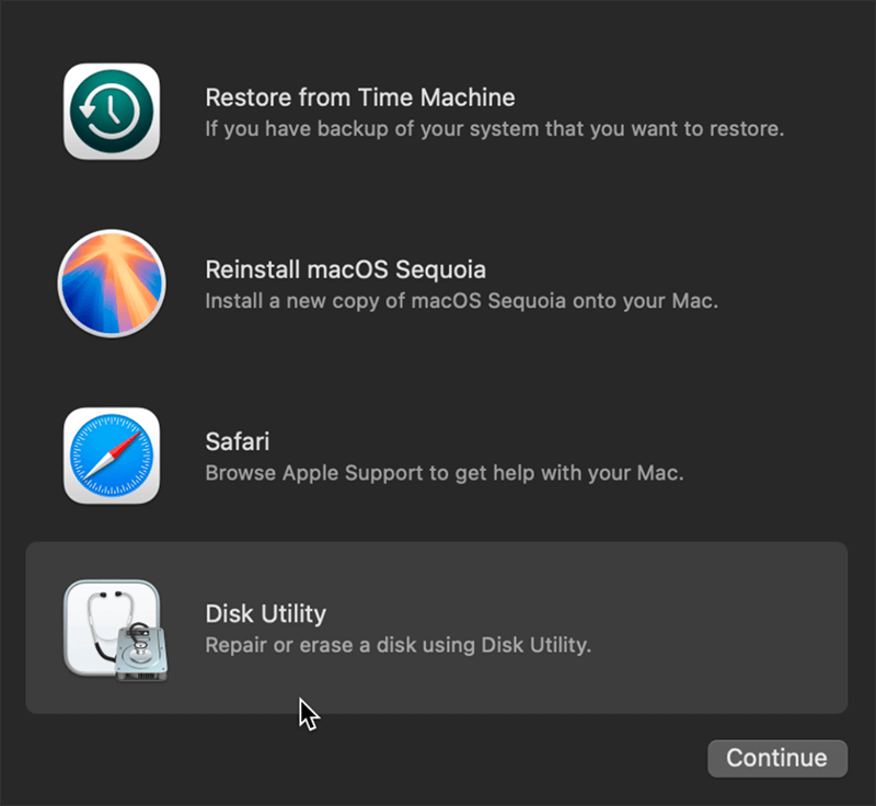 Open Disk Utility