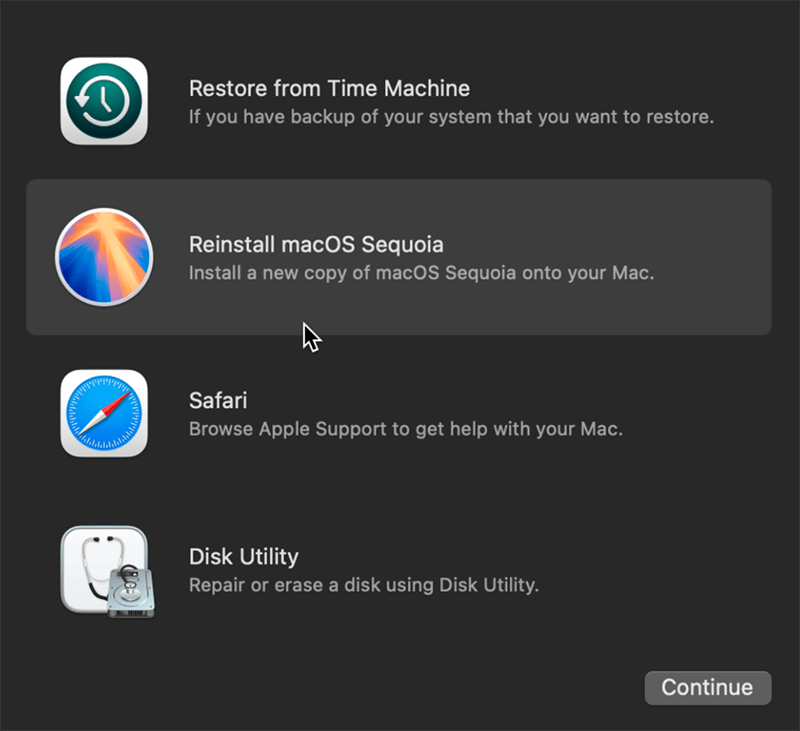 Steps to Reinstall macOS