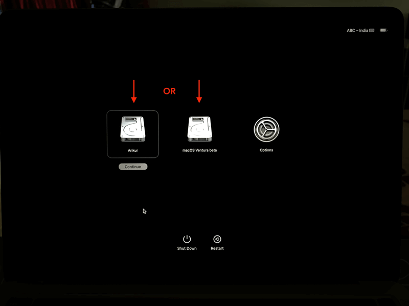 Manually Choose Your Startup Disk