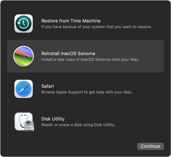 Reinstall macOS