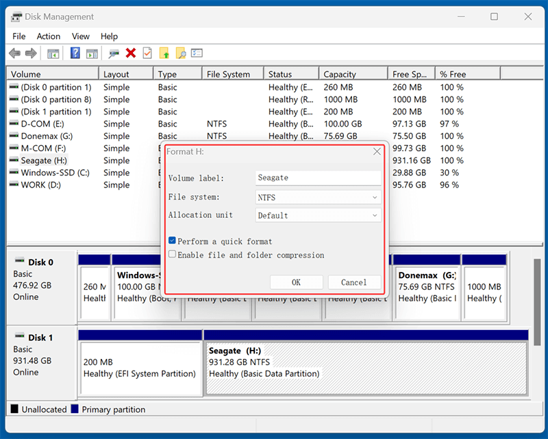 Select a file system