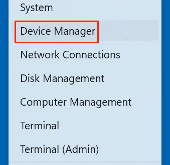 Choose Device Manage