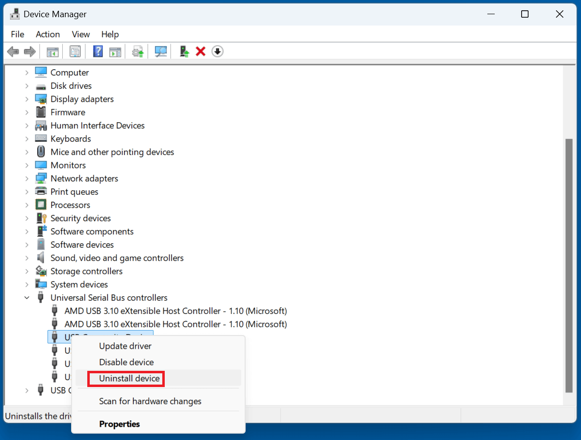 Reinstalling the Driver