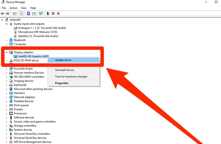 Update The Device Drivers