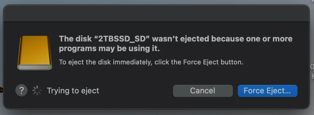 Eject Using the Context Menu