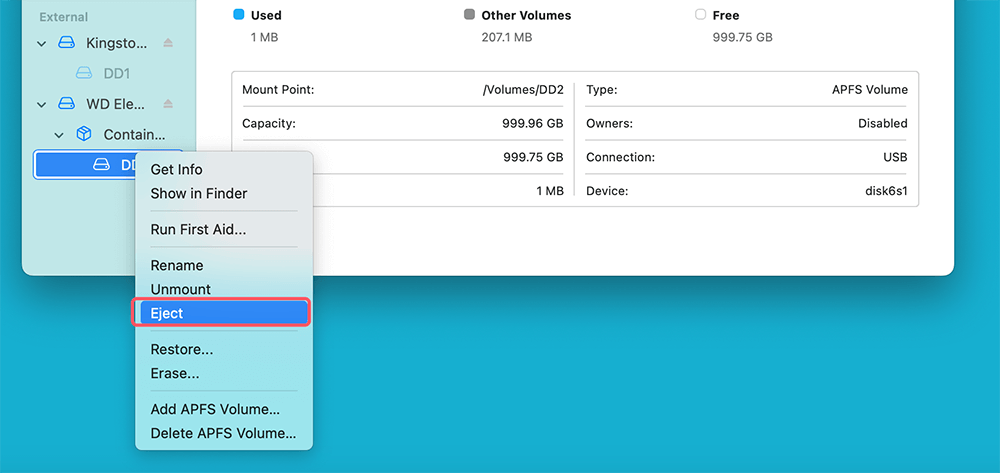 Use Disk Utility to Eject the Disk