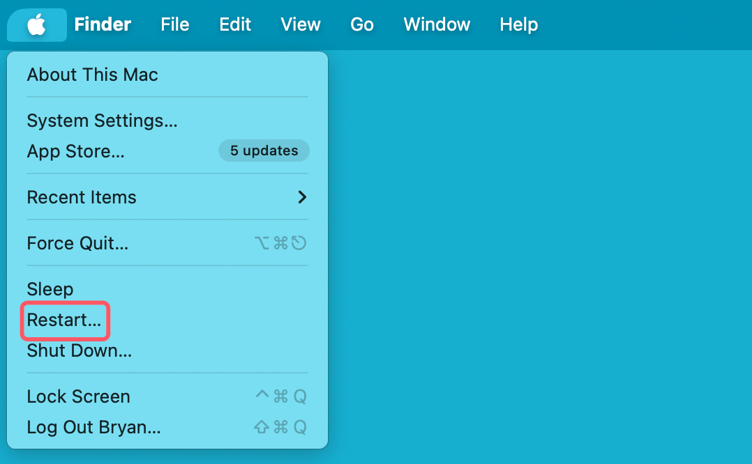 Restart Your Mac