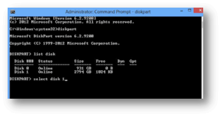 Select the Disk