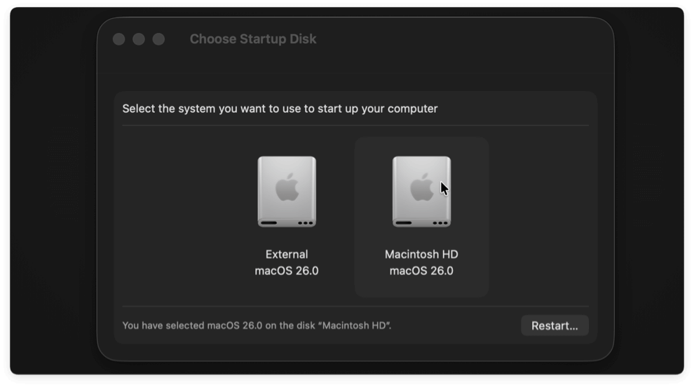 macOS Tahoe won't boot