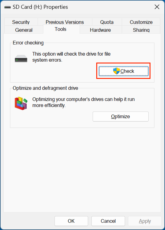 SD card access denied