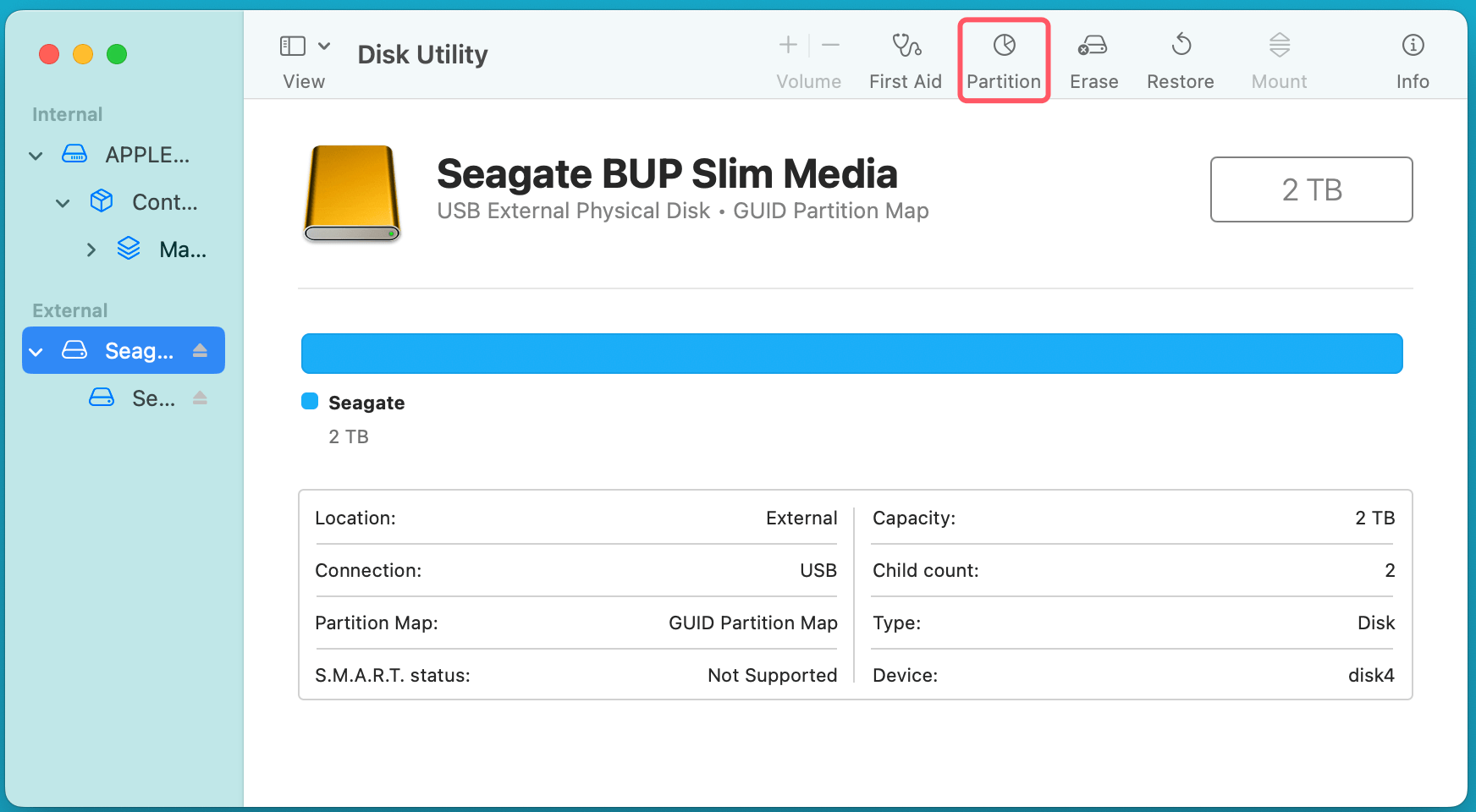Seagate One Touch external hard drive not working on Mac