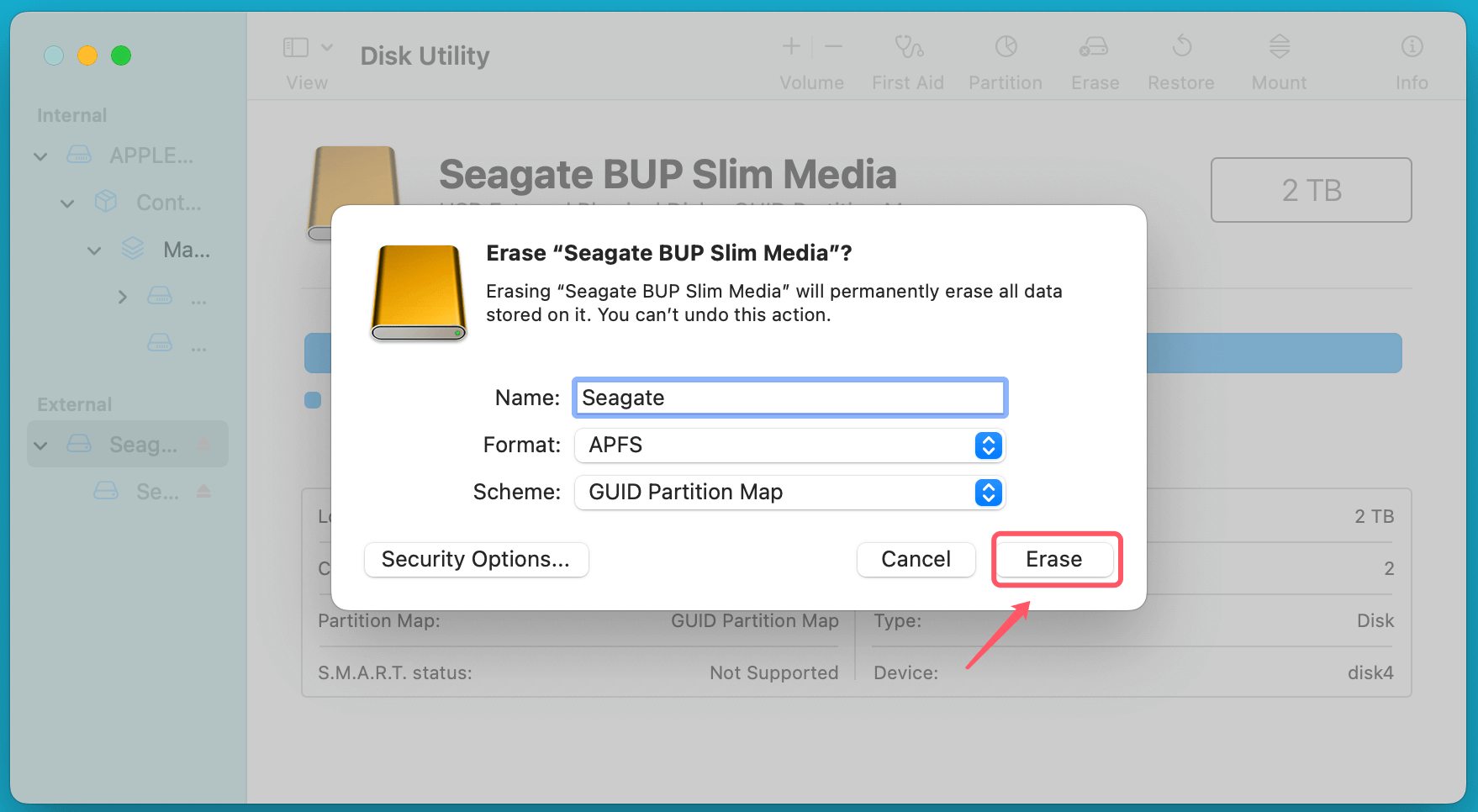Seagate One Touch external hard drive not working on Mac