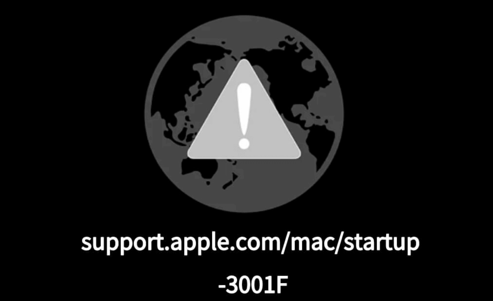 Fix support.apple.com/mac/startup 3001F Error on Mac