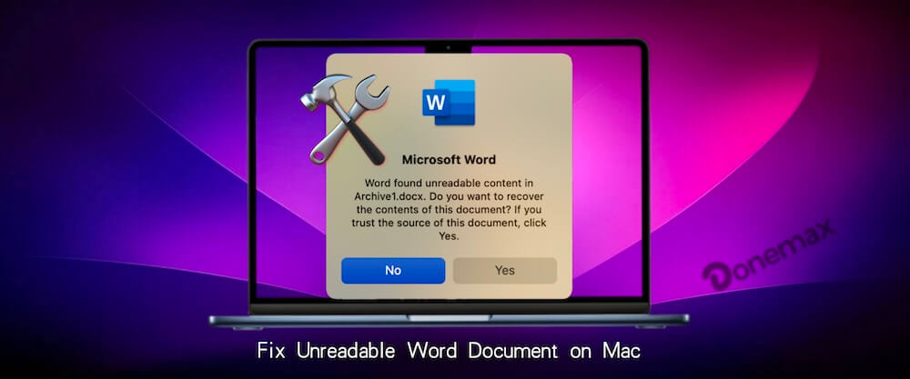 fix unreadable Word document on Mac