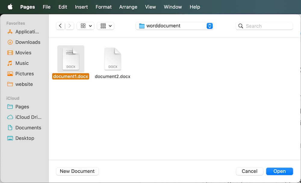 fix unreadable Word document on Mac